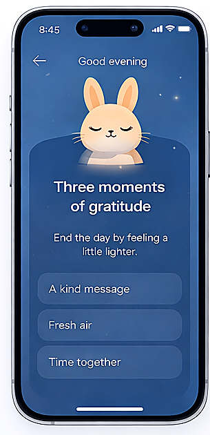 Single Gratefuloop concept screen